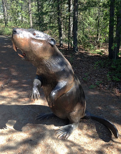 Giant beaver statue at YBIC. Giant beaver statue at YBIC.