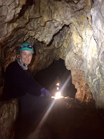 working in a cave