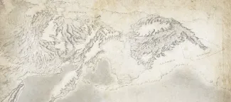 Graphic map of beringia